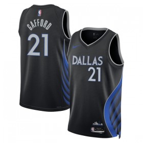 Dallas Mavericks Daniel Gafford Nike 2025-26 City Edition Musta Miesten Pelipaidat Swingman